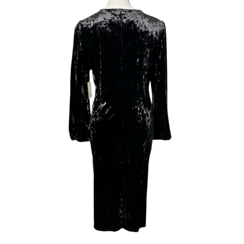 Elegant Black Velvet Dress Size Large - Picture 3 of 5